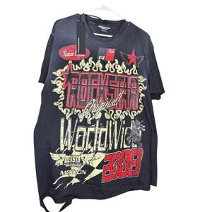 SZ XL - Mens Rockstar Original Shirt , black w/ red worldwide - NWT